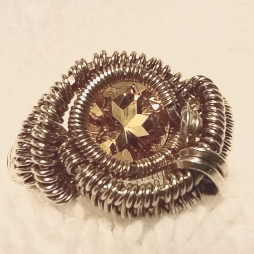 Handmade Citrine & Sterling ring